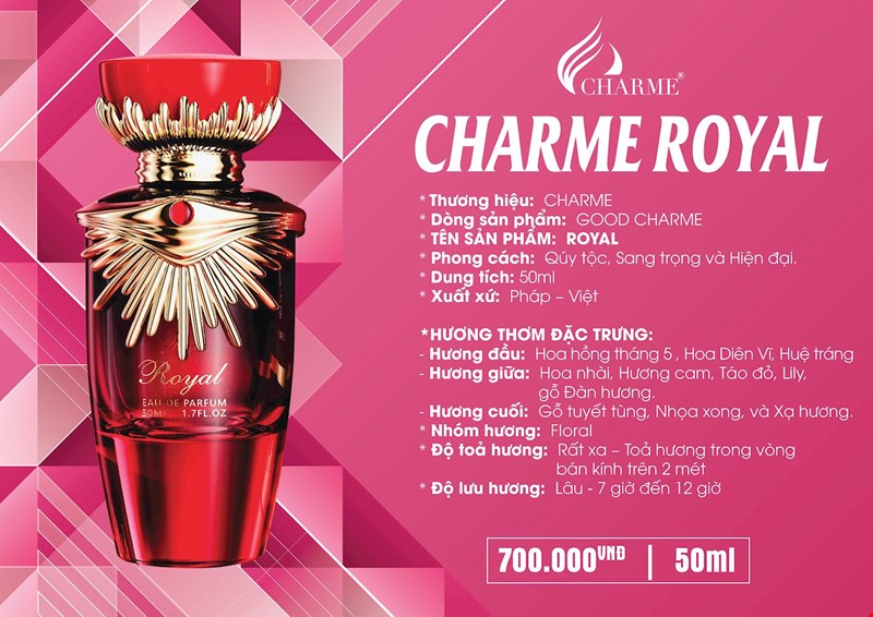 Phong thái hoàng gia tạo điểm nhấn rõ nét ở Charme Royal