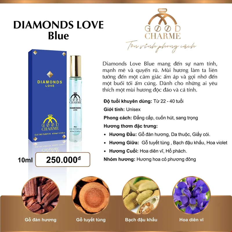 GoodCharme Diamonds Love Blue 10ml